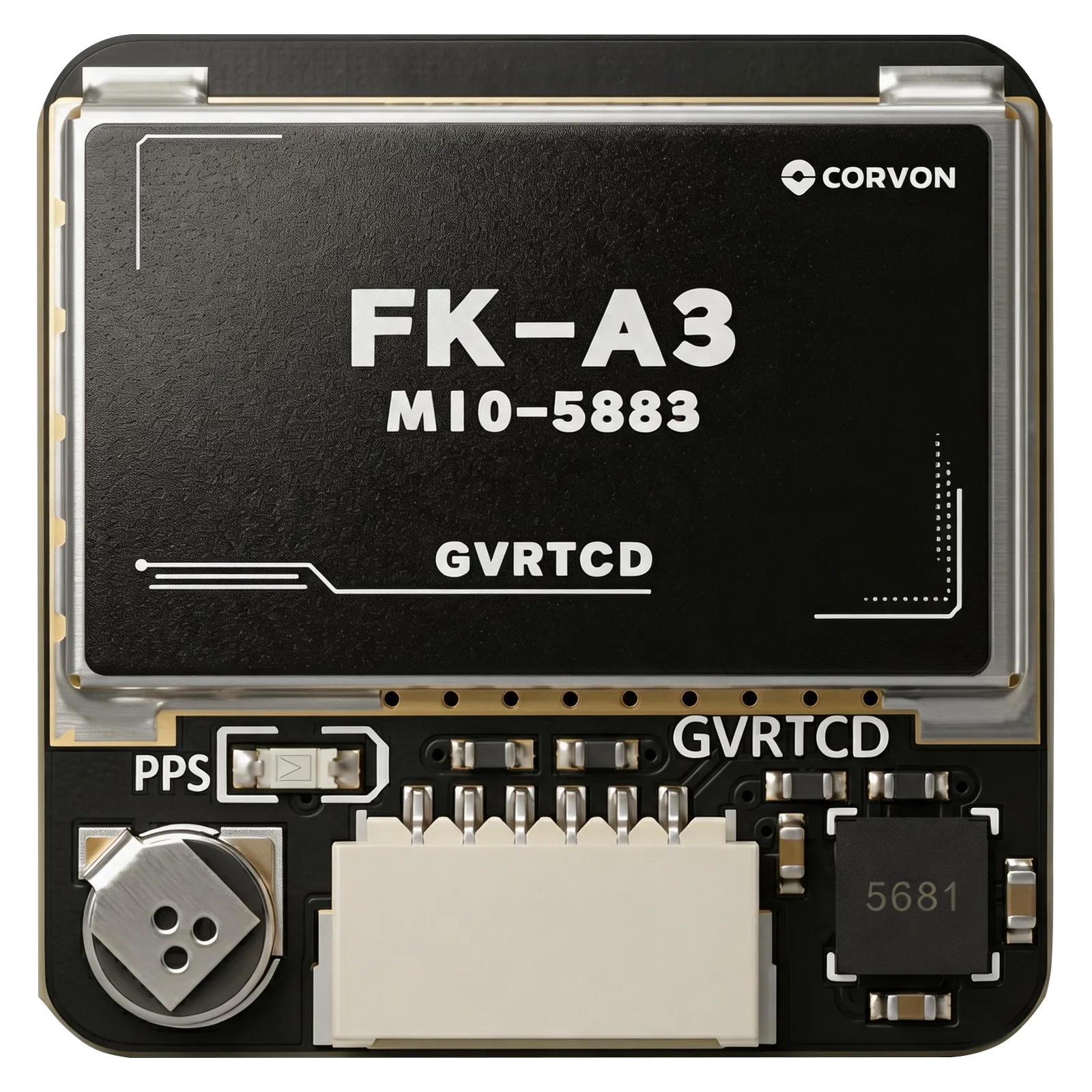 CORVON FK-A3 GNSS 模块 — 正面天线视图