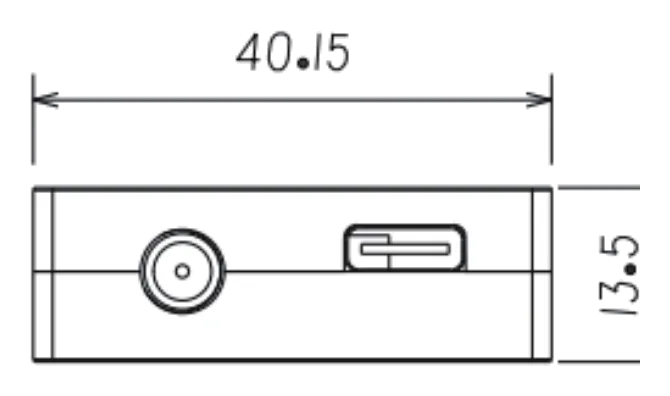 CORVON RTK-12-Rd 移动站 — 侧面尺寸图