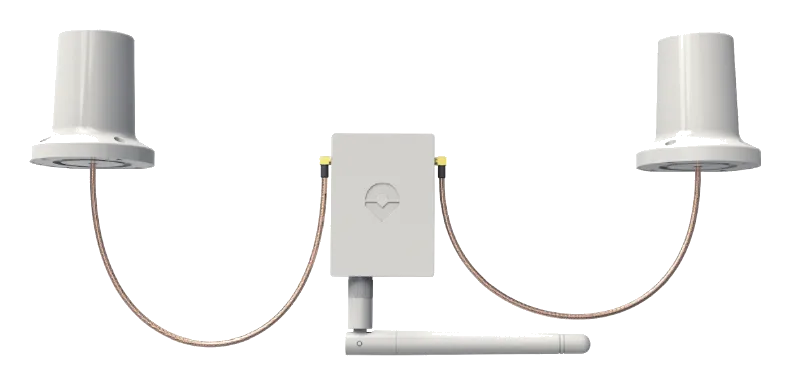 CORVON RTK-12-Rd 双天线移动站 — 正面视图